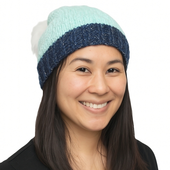 Unique Knit Beanie With Faux Fur Pompom - Picture 6 of 6